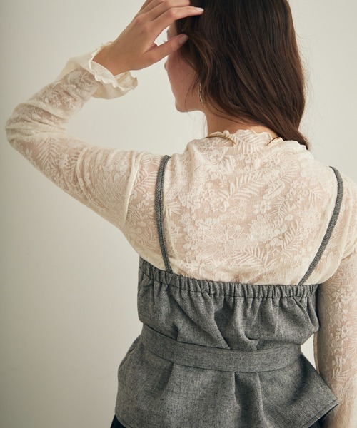 Lunea（ルネア）の「ベルト付き2wayビスチェ（キャミソール・レディース・グレー/ブラウン・FREE）」の17枚目の写真