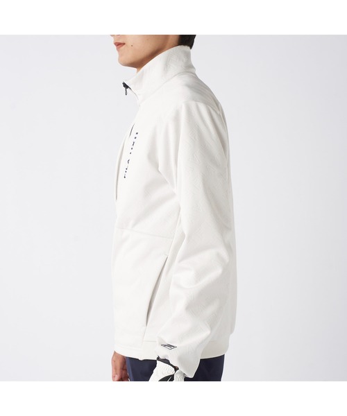 FILA GOLF(フィラゴルフ )の「FILA GOLF フィラゴルフ ゴルフウェア ワンポイント ロゴ ストレッチ 保温 防風 キルトボンディングブルゾン(ブルゾン・メンズ・オフホワイト/ブラック・3L/LL/L/M)」の4枚目の写真