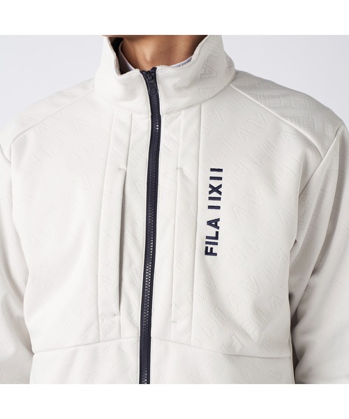 FILA GOLF(フィラゴルフ )の「FILA GOLF フィラゴルフ ゴルフウェア ワンポイント ロゴ ストレッチ 保温 防風 キルトボンディングブルゾン(ブルゾン・メンズ・オフホワイト/ブラック・3L/LL/L/M)」の11枚目の写真