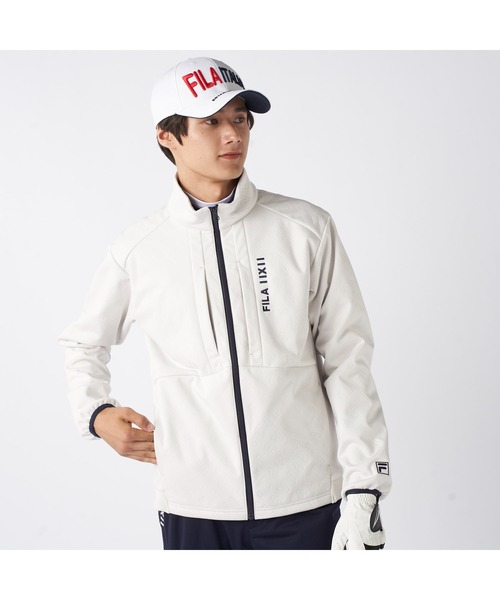 FILA GOLF(フィラゴルフ )の「FILA GOLF フィラゴルフ ゴルフウェア ワンポイント ロゴ ストレッチ 保温 防風 キルトボンディングブルゾン(ブルゾン・メンズ・オフホワイト/ブラック・3L/LL/L/M)」の6枚目の写真