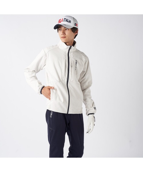 FILA GOLF(フィラゴルフ )の「FILA GOLF フィラゴルフ ゴルフウェア ワンポイント ロゴ ストレッチ 保温 防風 キルトボンディングブルゾン(ブルゾン・メンズ・オフホワイト/ブラック・3L/LL/L/M)」の7枚目の写真