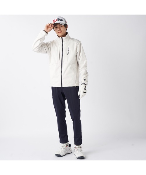 FILA GOLF(フィラゴルフ )の「FILA GOLF フィラゴルフ ゴルフウェア ワンポイント ロゴ ストレッチ 保温 防風 キルトボンディングブルゾン(ブルゾン・メンズ・オフホワイト/ブラック・3L/LL/L/M)」の9枚目の写真