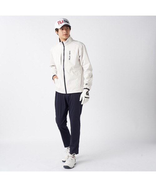 FILA GOLF(フィラゴルフ )の「FILA GOLF フィラゴルフ ゴルフウェア ワンポイント ロゴ ストレッチ 保温 防風 キルトボンディングブルゾン(ブルゾン・メンズ・オフホワイト/ブラック・3L/LL/L/M)」の10枚目の写真