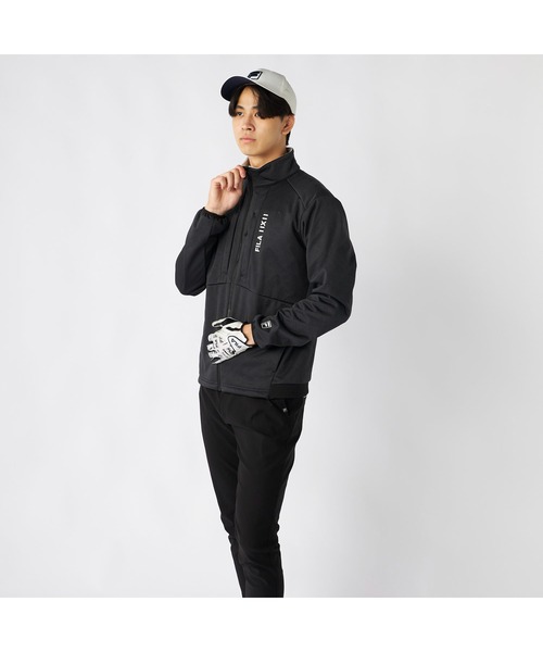 FILA GOLF(フィラゴルフ )の「FILA GOLF フィラゴルフ ゴルフウェア ワンポイント ロゴ ストレッチ 保温 防風 キルトボンディングブルゾン(ブルゾン・メンズ・オフホワイト/ブラック・3L/LL/L/M)」の22枚目の写真