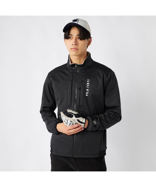 FILA GOLF(フィラゴルフ )の「FILA GOLF フィラゴルフ ゴルフウェア ワンポイント ロゴ ストレッチ 保温 防風 キルトボンディングブルゾン(ブルゾン・メンズ・オフホワイト/ブラック・3L/LL/L/M)」の18枚目の写真