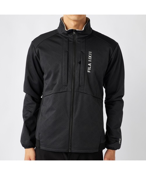FILA GOLF(フィラゴルフ )の「FILA GOLF フィラゴルフ ゴルフウェア ワンポイント ロゴ ストレッチ 保温 防風 キルトボンディングブルゾン(ブルゾン・メンズ・オフホワイト/ブラック・3L/LL/L/M)」の15枚目の写真