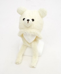 an meets zakka（アンミツザッカ）の「an meets zakka クマさんイヤーフラップファーニットキャップ（ニットキャップ/ビーニー）」