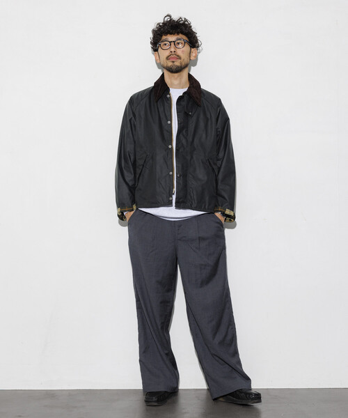 FREAK'S STORE(フリークスストア)の「Washed 100% Wool ワイドシルエット スラックスパンツ(スラックス・メンズ・ブラック/グレー・MEDIUM/LARGE)」の12枚目の写真