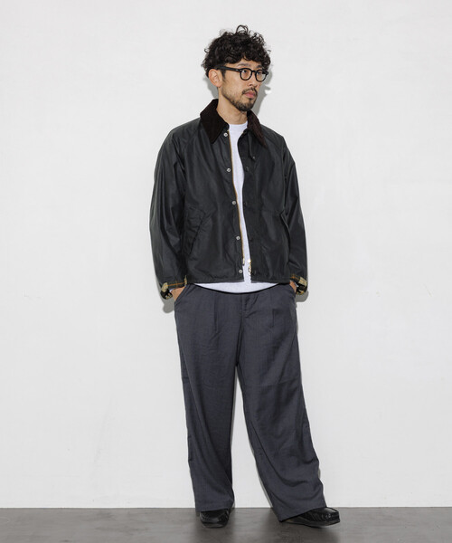 FREAK'S STORE(フリークスストア)の「Washed 100% Wool ワイドシルエット スラックスパンツ(スラックス・メンズ・ブラック/グレー・MEDIUM/LARGE)」の11枚目の写真