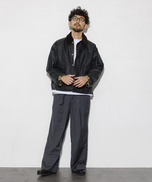 FREAK'S STORE(フリークスストア)の「Washed 100% Wool ワイドシルエット スラックスパンツ(スラックス・メンズ・ブラック/グレー・MEDIUM/LARGE)」の10枚目の写真