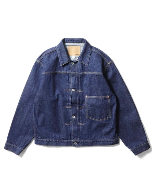 HOUSTON（ヒューストン）の「HOUSTON 大戦モデルセルビッジGジャン（デニムジャケット・メンズ・ナチュラル/ネイビー系/ブラック・40/38/42/44）」の3枚目の写真