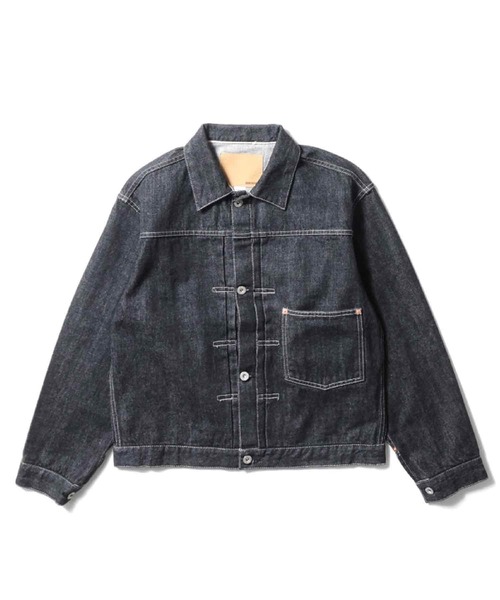 HOUSTON（ヒューストン）の「HOUSTON 大戦モデルセルビッジGジャン（デニムジャケット・メンズ・ナチュラル/ネイビー系/ブラック・40/38/42/44）」の2枚目の写真