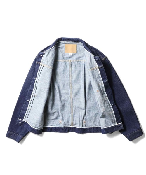 HOUSTON（ヒューストン）の「HOUSTON 大戦モデルセルビッジGジャン（デニムジャケット・メンズ・ナチュラル/ネイビー系/ブラック・40/38/42/44）」の6枚目の写真