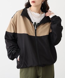 mitis（ミティス）の「mitis スタンドカラージップアップブルゾン 配色（ナイロンジャケット）」