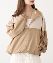 mitis（ミティス）の「mitis スタンドカラージップアップブルゾン 配色（ナイロンジャケット）」