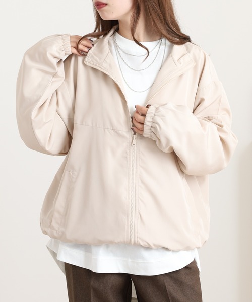セール】mitis スタンドカラージップアップブルゾン 配色（ナイロン