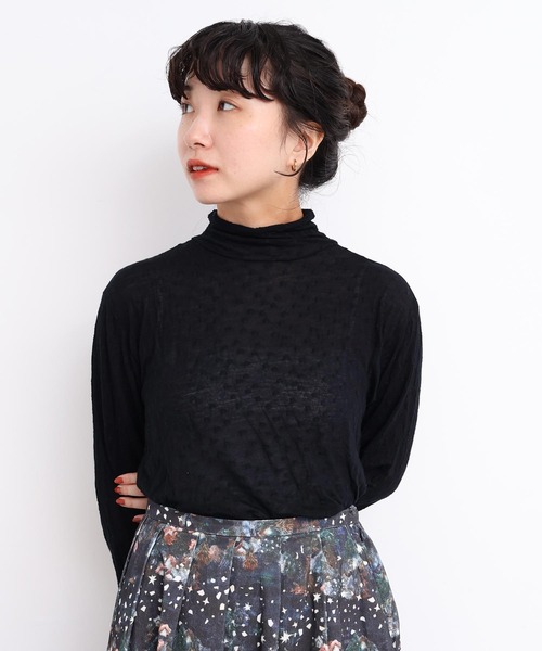 l'atelier du savon(アトリエドサボン)の「_透けてるドット タートルインナー(Tシャツ/カットソー・レディース・ブラック/オフホワイト・FREE)」の18枚目の写真
