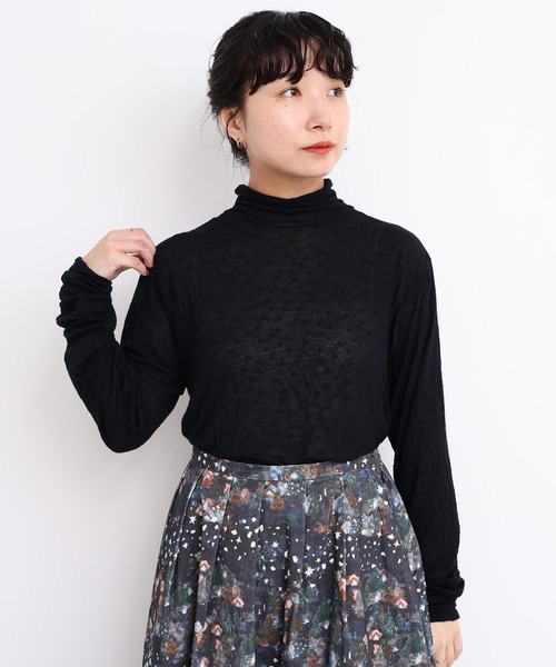 l'atelier du savon(アトリエドサボン)の「_透けてるドット タートルインナー(Tシャツ/カットソー・レディース・ブラック/オフホワイト・FREE)」の19枚目の写真