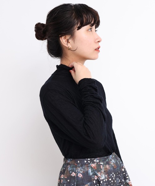 l'atelier du savon(アトリエドサボン)の「_透けてるドット タートルインナー(Tシャツ/カットソー・レディース・ブラック/オフホワイト・FREE)」の21枚目の写真