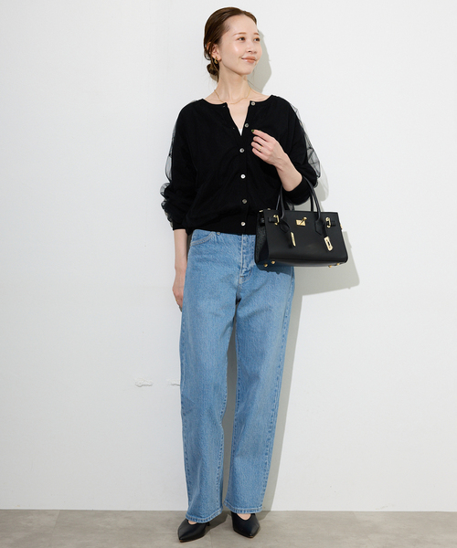 SLOBE IENA（スローブイエナ）の「《4サイズ展開/追加7》LE DENIM ストレートデニムパンツ（デニムパンツ・レディース・ブラック/サックスブルー・34/36/38/40）」の10枚目の写真