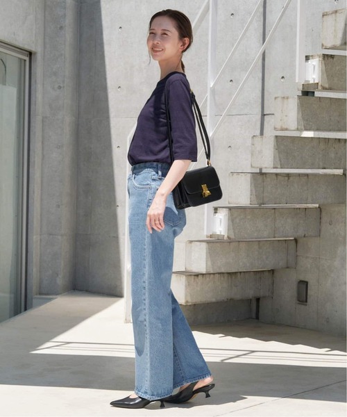 SLOBE IENA（スローブイエナ）の「《4サイズ展開/追加7》LE DENIM ストレートデニムパンツ（デニムパンツ・レディース・ブラック/サックスブルー・34/36/38/40）」の17枚目の写真