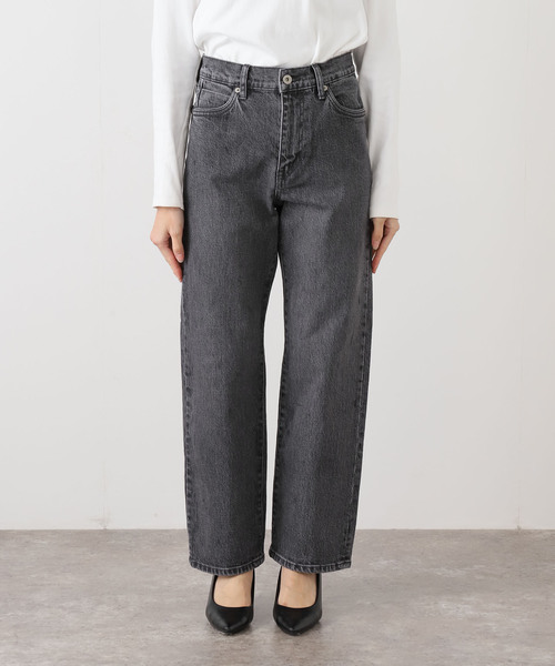 SLOBE IENA(スローブイエナ)の「《4サイズ展開/追加7》LE DENIM ストレートデニムパンツ(デニムパンツ・レディース・ブラック/サックスブルー・34/36/38/40)」の4枚目の写真