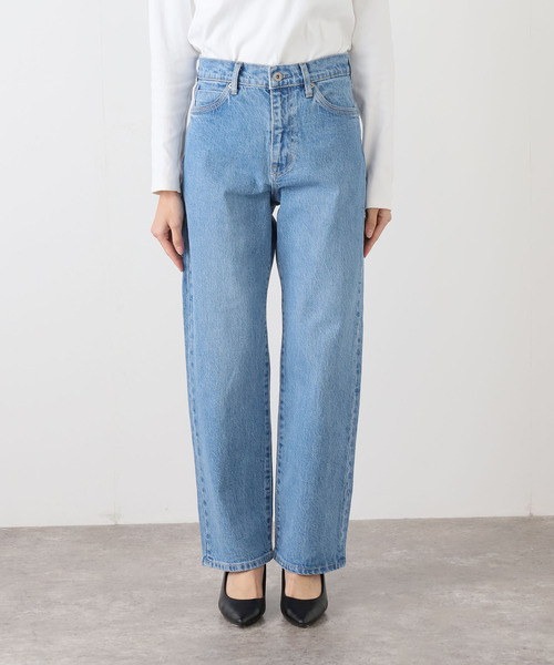 SLOBE IENA(スローブイエナ)の「《4サイズ展開/追加7》LE DENIM ストレートデニムパンツ(デニムパンツ・レディース・ブラック/サックスブルー・34/36/38/40)」の6枚目の写真