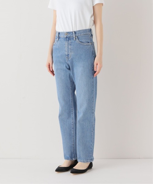 SLOBE IENA(スローブイエナ)の「《4サイズ展開/追加7》LE DENIM ストレートデニムパンツ(デニムパンツ・レディース・ブラック/サックスブルー・34/36/38/40)」の8枚目の写真