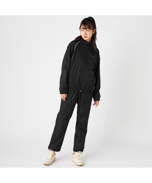 Kappa(カッパ)の「Kappa カッパ 軽量 裏フリース ポリエステルリップ ウィンドブレーカー ジャケット(ブルゾン・レディース・ブラック/ネイビー・M/L/LL)」の6枚目の写真