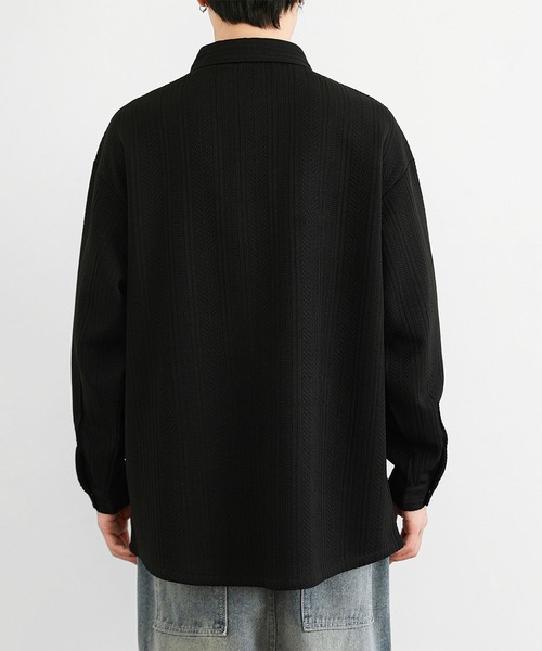 aimoha(アイモハ)の「ジェガードニットシャツジャケット/Jegard knit shirt jacket(その他アウター・メンズ・ホワイト/ブラック・X-LARGE/XXX-LARGE/XX-LARGE)」の19枚目の写真