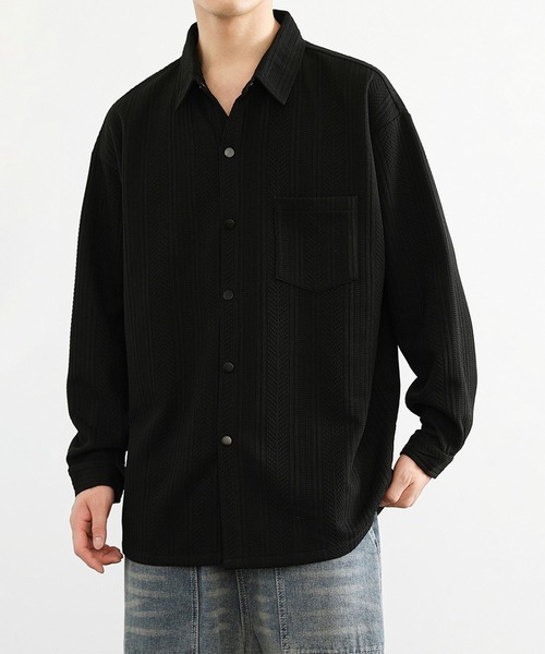 aimoha(アイモハ)の「ジェガードニットシャツジャケット/Jegard knit shirt jacket(その他アウター・メンズ・ホワイト/ブラック・X-LARGE/XXX-LARGE/XX-LARGE)」の17枚目の写真