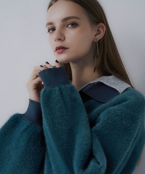 セール】シャギーポロニットプルオーバー(HARE)（ニット/セーター