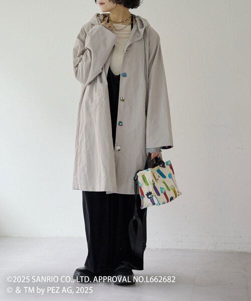 ear PAPILLONNER（イアパピヨネ）の「【はぴだんぶい×PEZ(ペッツ)×ear】コラボレインコート（その他アウター・レディース・ライトグレー・FREE）」の18枚目の写真