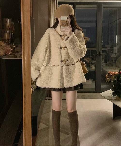 オーバーサイズボアフードコート