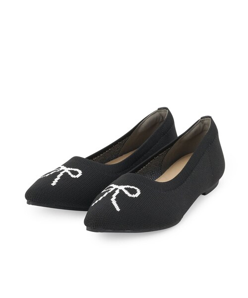 couture brooch(クチュールブローチ)の「ニットアソートパンプス(パンプス・レディース・ブラック/ブラック系5・35/45)」の1枚目の写真