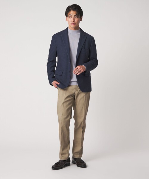 A DAY IN THE LIFE UNITED ARROWS(アデイインザライフユナイテッドアローズ)の「ニットライク ワッフル 2ボタンジャケット<A DAY IN THE LIFE>(テーラードジャケット・メンズ・ネイビー/ダークグレー・L/M/S/XL)」の4枚目の写真