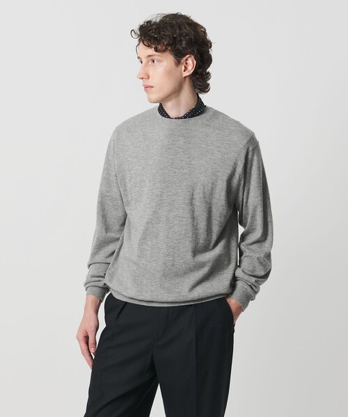 ユナイテッドアローズ UNITED ARROWS グレー レディニット UNITED ARROWS（ユナイテッドアローズ） ニット セーター 3D ビジュー