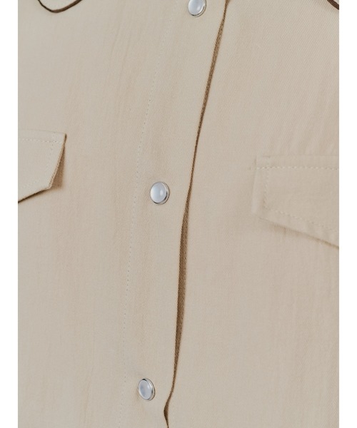 TEVALT（ヴァレット）の「バタフライカラーウエスタンライクシャツ（シャツ/ブラウス・レディース・グリーン/チャコール/ベージュ・38）」の19枚目の写真