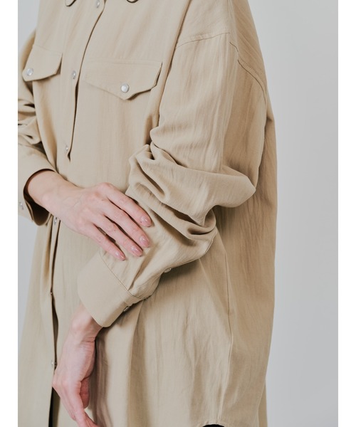 TEVALT（ヴァレット）の「バタフライカラーウエスタンライクシャツ（シャツ/ブラウス・レディース・グリーン/チャコール/ベージュ・38）」の20枚目の写真