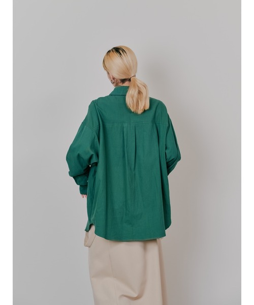 TEVALT（ヴァレット）の「バタフライカラーウエスタンライクシャツ（シャツ/ブラウス・レディース・グリーン/チャコール/ベージュ・38）」の6枚目の写真