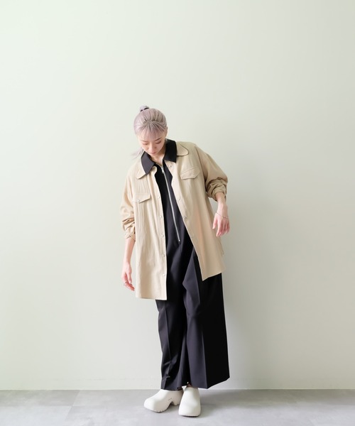 TEVALT(ヴァレット)の「バタフライカラーウエスタンライクシャツ(シャツ/ブラウス・レディース・グリーン/チャコール/ベージュ・38)」の14枚目の写真