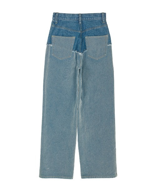 Ameri（アメリ）の「FLOCKY SWITCHING DENIM PANTS（デニムパンツ・レディース・ブラウン/ブルー・24inch/25inch/26inch）」の13枚目の写真