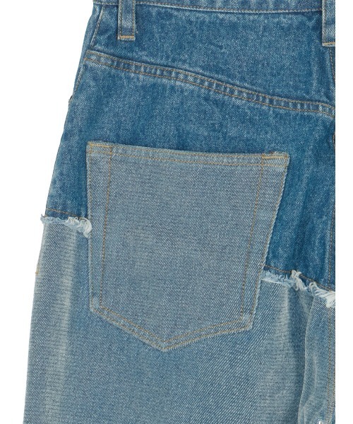 Ameri（アメリ）の「FLOCKY SWITCHING DENIM PANTS（デニムパンツ・レディース・ブラウン/ブルー・24inch/25inch/26inch）」の15枚目の写真
