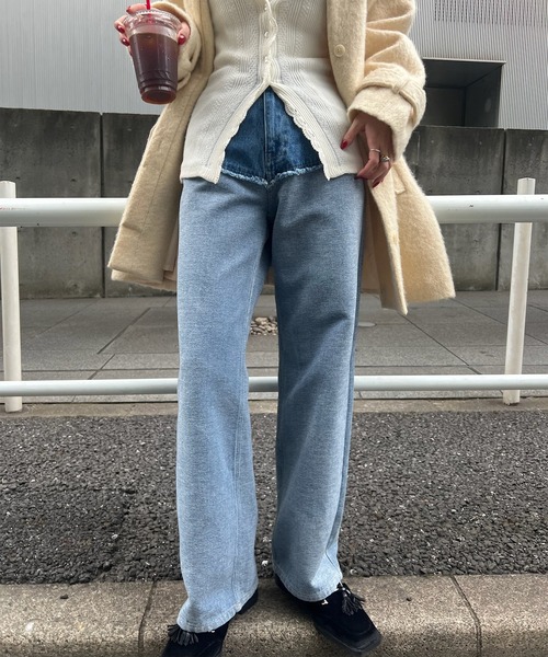 セール】FLOCKY SWITCHING DENIM PANTS（デニムパンツ）｜Ameri