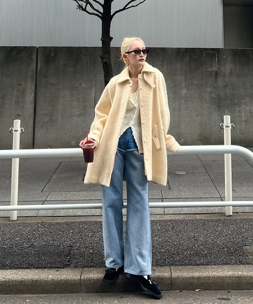 パンツ louren switching denim FLOCKY SWITCHING DENIM PANTS（デニムパンツ）｜Ameri（アメリ）の