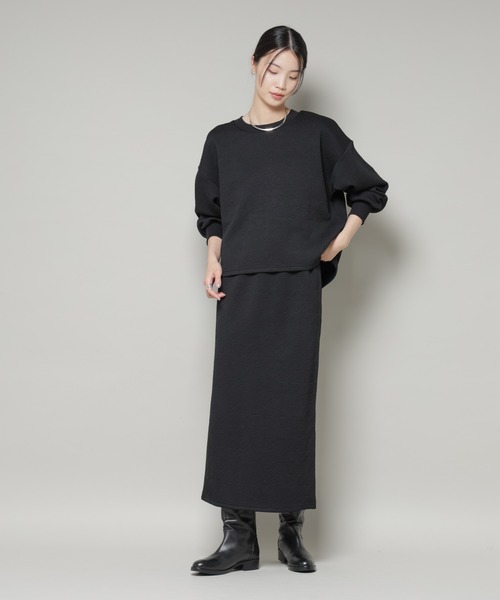 ジャガードカット セットアップ（ワンピース）｜NANO universe