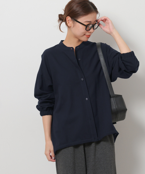 JOURNAL STANDARD relume(ジャーナルスタンダード レリューム)の「《追加2》カルゼドロストシャツ(シャツ/ブラウス・レディース・ネイビー/グレー/ブラウン・FREE)」の3枚目の写真