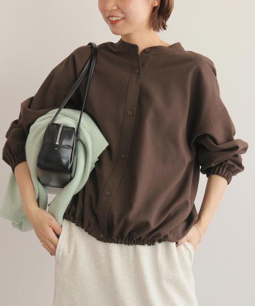 JOURNAL STANDARD relume(ジャーナルスタンダード レリューム)の「《追加2》カルゼドロストシャツ(シャツ/ブラウス・レディース・ネイビー/グレー/ブラウン・FREE)」の1枚目の写真