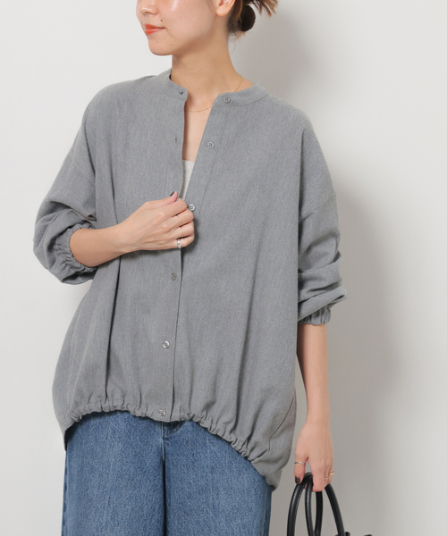 JOURNAL STANDARD relume(ジャーナルスタンダード レリューム)の「《追加2》カルゼドロストシャツ(シャツ/ブラウス・レディース・ネイビー/グレー/ブラウン・FREE)」の2枚目の写真