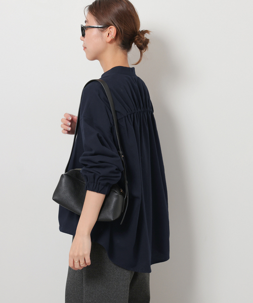 JOURNAL STANDARD relume(ジャーナルスタンダード レリューム)の「《追加2》カルゼドロストシャツ(シャツ/ブラウス・レディース・ネイビー/グレー/ブラウン・FREE)」の4枚目の写真